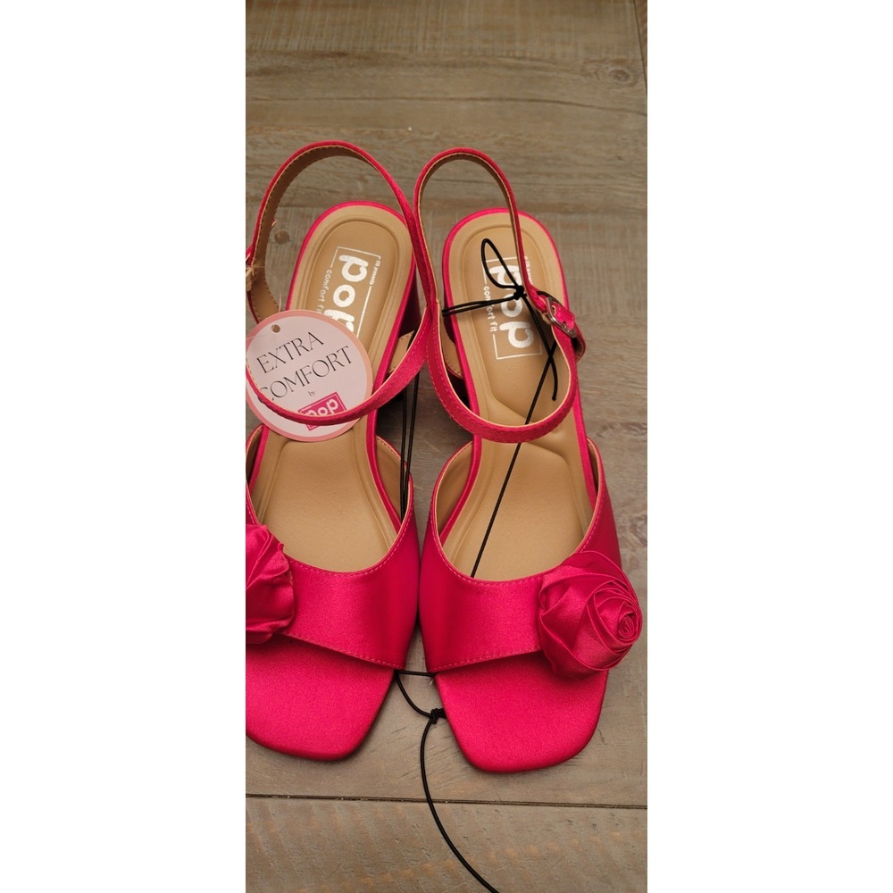 POP PinkMary Jane Chunky Platform Heeled Retro Shoe Women's Size‎ 9
